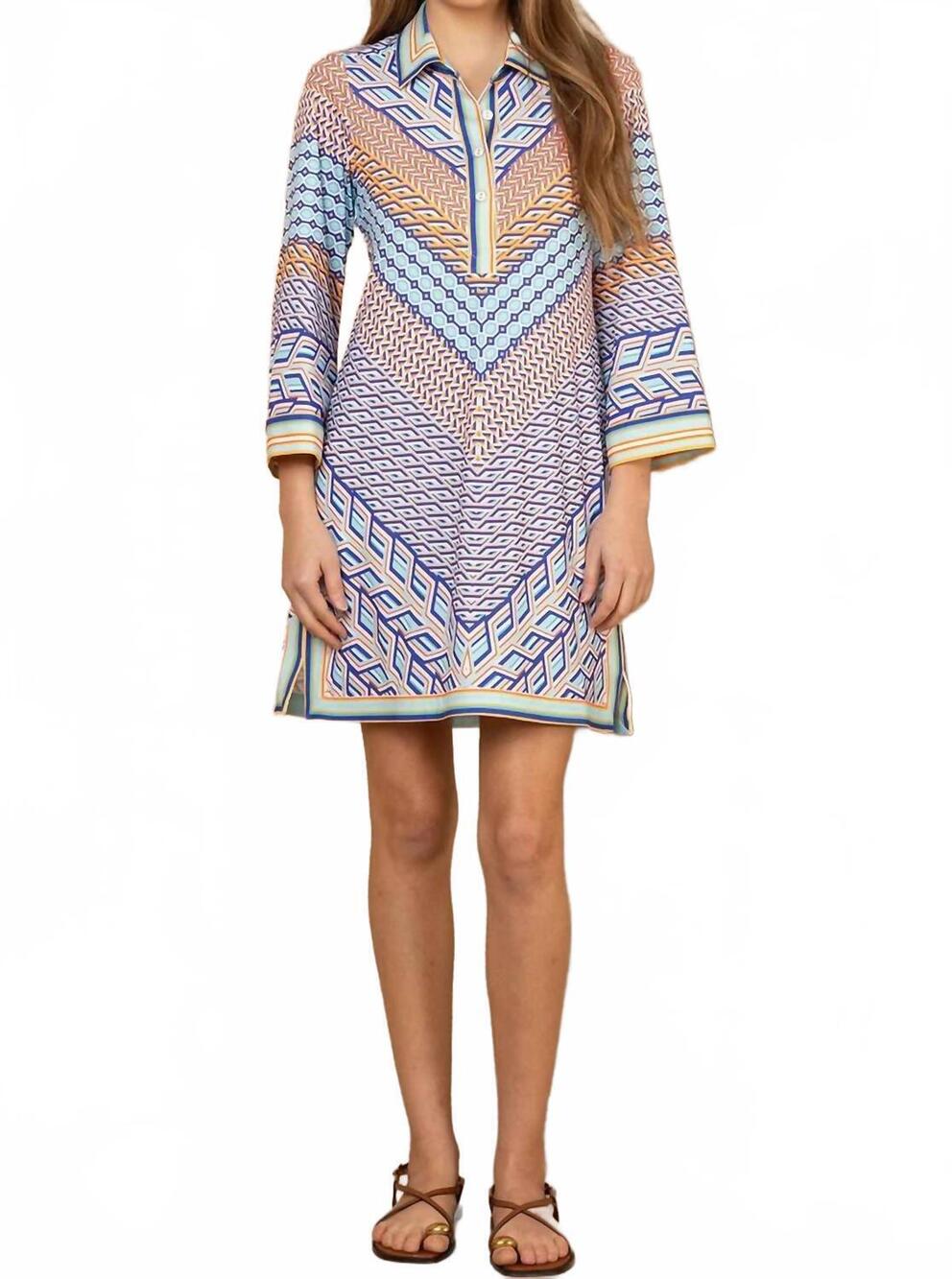 NEW HALE BOB benicia jersey dress in blue